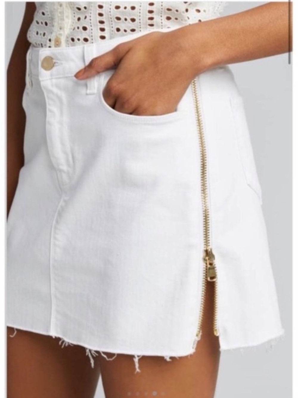 L’AGENCE Denim Mini Skirt
